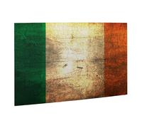 Wooden Puzzle 500 Piece 52x38 CM, Irish Flag Printed Cute Puzzle Game in Plastic Box for Family Entertainment and Brain Training Gifts