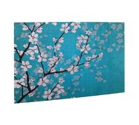 Wooden Puzzle 500 Piece 52x38 CM, Japanese Cherry Flowers Printed Cute Puzzle Game in Plastic Box for Family Entertainment and Brain Training Gifts