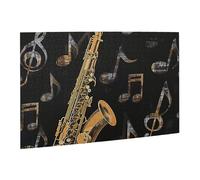 Wooden Puzzle 500 Piece 52x38 CM, Musical Notes Treble Printed Cute Puzzle Game in Plastic Box for Family Entertainment and Brain Training Gifts