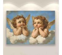 Wooden Puzzle 500 Pieces for Adults The Two Little Ones Looked up at The Earth with Their Sweet Faces Difficult Puzzles,Large Cool Adult Holiday Puzzles