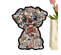Wooden puzzle box for - 160pcs challenge with precision decoration | Wooden theme puzzles for dogs | For children loving dogs family friends home wall