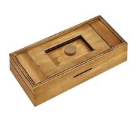 Wooden Puzzle Box with Hidden Compartment Intelligent 3D Brain Teaser Magic Drawers Puzzle Case for Teens Adults Money Cards Holder Brain Game Wood Puzzuling Case for Secret Surprise Gifts