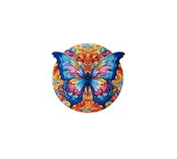 Recent Toys RT5203 Jigsaw Butterfly for Adults and Kids.176 Puzzle, Large Size 30 x 28 cm with Unique Shaped Pieces. Includes Wooden Storage Gift Box and Stand
