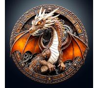 Wooden Puzzle for Adults-100PCS 3D Visual Effect Unique Shape Mechanical Dragon Advanced Wooden Jigsaw Puzzle for Adult, Challenge Wood Jigsaw Puzzles,Best Gift (mechanical dragon-2, Small)