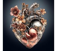 Wooden Puzzle for Adults-155PCS 3D Visual Effect Mechanical Heart Unique Shape Advanced Wooden Jigsaw Puzzle for Adult, Challenge Wood Jigsaw Puzzles,Best Gift,Home Decoration