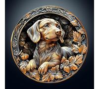 Wooden Puzzle for Adults-200PCS 3D Visual Effect Metal Dachshund Unique Shape Advanced Wooden Jigsaw Puzzle for Adult, Challenge Wood Jigsaw Puzzles,Best Gift,Home Decoration