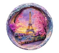 Wooden Puzzle for Adults-200PCS 3D Visual Effect Paris Spring Unique Shape Advanced Wooden Jigsaw Puzzle for Adult, Challenge Wood Jigsaw Puzzles,Best Gift,Home Decoration
