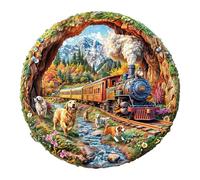 Wooden Puzzle for Adults-285PCS 3D Visual Effect Racing The Train Unique Shape Advanced Wooden Jigsaw Puzzle for Adult, Challenge Wood Jigsaw Puzzles,Best Gift,Home Decoration