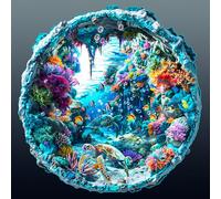 Wooden Puzzle for Adults-290PCS 3D Visual Effect Seabed Unique Shape Advanced Wooden Jigsaw Puzzle for Adult, Challenge Wood Jigsaw Puzzles,Best Gift,Home Decoration