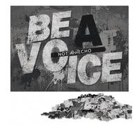 Wooden Puzzle for Adults, Be A Voice Not An Echo, 500 Pieces | Adult Puzzle - family tabletop activity on weekends.