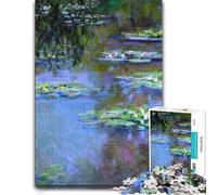 Wooden Puzzle for Adults, Claude Monet Water Lilies, 500 Pieces | Festive puzzle present: indoor weekend activity on quiet evenings.