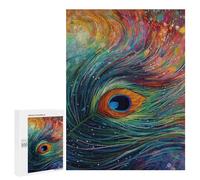 Wooden Puzzle for Adults, Colored Peacock Printed Puzzle for Adults, Comes with A Beautiful Box