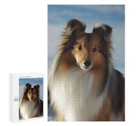 Wooden Puzzle for Adults, Cute Shetland Dog Printed Puzzle for Adults, Comes with A Beautiful Box