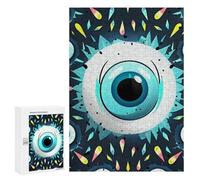 Wooden Puzzle for Adults, Evil Eyes Printed Puzzle for Adults, Comes with A Beautiful Box
