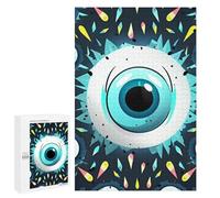Wooden Puzzle for Adults, Evil Eyes Printed Puzzle for Adults, Comes with A Beautiful Box