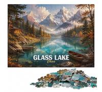 Wooden Puzzle for Adults, Glass Lake China Landscape, 1000 Pieces
