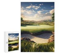 Wooden Puzzle for Adults, Golf Course Printed Puzzle for Adults, Comes with A Beautiful Box