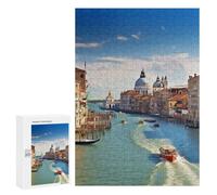 Wooden Puzzle for Adults, Grand Canal in Italy Printed Puzzle for Adults, Comes with A Beautiful Box