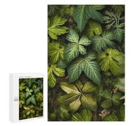 Wooden Puzzle for Adults, Green Leaves And Plants Printed Puzzle for Adults, Comes with A Beautiful Box