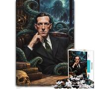 Wooden Puzzle for Adults, H.P. Lovecraft Cthulhu Tentacles, 1000 Pieces | A flexible puzzle activity: steady puzzle progress in spare time.