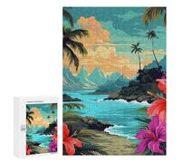 Wooden Puzzle for Adults, Hello Hawaii Printed Puzzle for Adults, Comes with A Beautiful Box