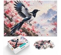 Wooden Puzzle for Adults, Magpie Cherry Blossom Tree, 300 Pieces | Piece-by-piece progress - an activity that can be paused and resumed at your own pace.