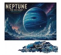 Wooden Puzzle for Adults, Neptune The Ice Giant Poster, 300 Pieces | Clear image details: a clear build method at your own pace.