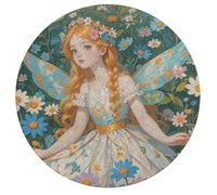 Wooden Puzzle for Adults, Pfhorn Flower Fairy Wooden Jigsaw Puzzle, Unique Animal-Shaped Wood-Cut Puzzle for Family and Friends, Gifts 195pcs