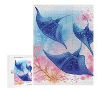 Wooden Puzzle for Adults, Sea Animals Stingrays Printed Puzzle for Adults, Comes with A Beautiful Box