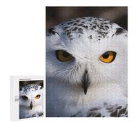 Wooden Puzzle for Adults, Snowy Owl Eyes Printed Puzzle for Adults, Comes with A Beautiful Box