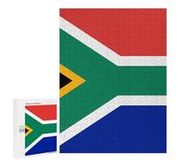 Wooden Puzzle for Adults, South Africa Flag Printed Puzzle for Adults, Comes with A Beautiful Box