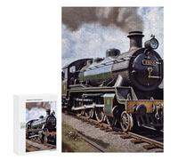 Wooden Puzzle for Adults, Steam Locomotive Train2 Printed Puzzle for Adults, Comes with A Beautiful Box