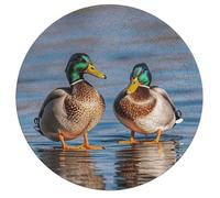 Wooden Puzzle for Adults, Two Mallard Ducks Wooden Jigsaw Puzzle, Unique Animal-Shaped Wood-Cut Puzzle for Family and Friends, Gifts 195pcs