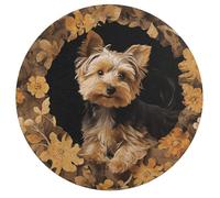 Wooden Puzzle for Adults, Yorkshire Terrier in The Cave Wooden Jigsaw Puzzle, Unique Animal-Shaped Wood-Cut Puzzle for Family and Friends, Gifts 195pcs