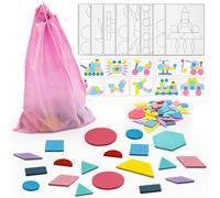 Wooden Puzzle for Toddlers, Educational Wooden Shapes Puzzle, Kids Puzzle Educational Toys, Montessori Arts Kits Gift for 3 4 5 6 Year Olds Boys & Girls Birthday Christmas
