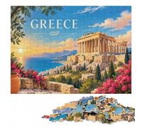 Wooden Puzzle Gift, Adults, Ancient Greece Glory, 1000 Pieces | Image-area sorting - a clear section-by-section approach over several sessions.