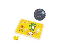 Wooden Puzzle It's Party Time 24 Pieces Child From 4 Years - Model included + Game of 5 Errors on the Board