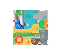 Wooden Puzzle + Play: Shaped Safari Animals