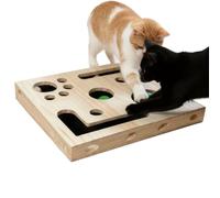 Wooden Puzzle Scratcher - Cat Puzzle Toy, Interactive Treat Training Box, Mental Stimulation Chew Board | Indoor Exercise, Boredom Relief, Scenario, Bedroom, Living Room, Home