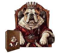 Wooden Puzzle Set, Dog Brain Teaser, 28cm Shape Board with Interlocking Pieces, Natural Birch Wood Material, Funny Animal Design Accent, Logic Game for Home Office