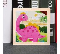 Wooden Puzzle Toy for Kids Early Learning Educational Cartoon Animal Car Toy Montessori for Toddlers 2 3 4 5 Years Old (A, One Size)