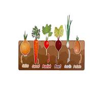 Wooden Puzzle Toys for Kids Early Learning Preschool Educational Shape Games Fruit Vegetables Montessori Toddler Activities (Brown, One Size)