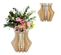 Wooden Puzzle Vase for Lego Flower Bouquet Building Set - Display Stand for Roses, Sunflowers, Wildflowers, Daffodils, Lotus, Cherry Blossoms