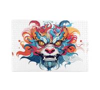 Wooden puzzle with 1000 pieces WZYWHJ angry expression Printing challenging for home leisure and entertainment suitable for adults and children