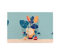 Wooden puzzle with 1000 pieces WZYWHJ Blue Orange Turtleback Bamboo Printing challenging for home leisure and entertainment suitable for adults and children