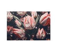 Wooden puzzle with 1000 pieces WZYWHJ Crystal Pink Tulips Pattern challenging for home leisure and entertainment suitable for adults and children