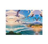 Wooden puzzle with 1000 pieces WZYWHJ Flying seagull Prints challenging for home leisure and entertainment suitable for adults and children