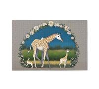 Wooden puzzle with 1000 pieces WZYWHJ Giraffes Pattern challenging for home leisure and entertainment suitable for adults and children