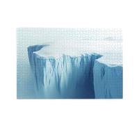 Wooden puzzle with 1000 pieces WZYWHJ Glacier Cliff Pattern challenging for home leisure and entertainment suitable for adults and children