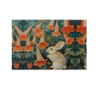 Wooden puzzle with 1000 pieces WZYWHJ Little rabbit under the morning glory Printing challenging for home leisure and entertainment suitable for adults and children